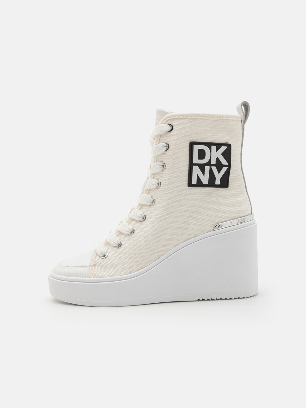 DKNY 1989 CAPSULE BAX WEDGE - Wedge Ankle Boots - white